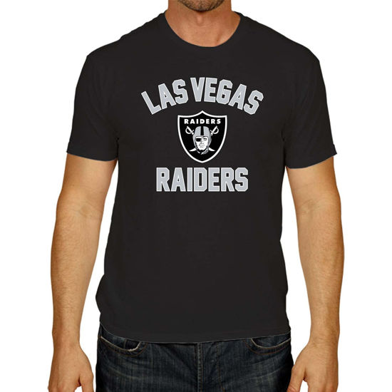 Picture of Team Fan Apparel NFL Adult Gameday T-Shirt - Cotton Blend - Tagless - Semi-Fitted - Unleash Your Team Spirit During Game Day (Las Vegas Raiders - Black, Adult XX-Large)