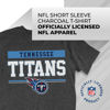 Picture of Team Fan Apparel NFL Adult Team Block Tagless T-Shirt - Cotton Blend - Charcoal - Perfect for Game Day - Comfort and Style (Tennessee Titans - Black, Adult Small)