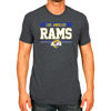 Picture of Team Fan Apparel NFL Adult Team Block Tagless T-Shirt - Cotton Blend - Charcoal - Perfect for Game Day - Comfort and Style (Los Angeles Rams - Black, Adult Medium)