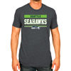 Picture of Team Fan Apparel NFL Adult Team Block Tagless T-Shirt - Cotton Blend - Charcoal - Perfect for Game Day - Comfort and Style (Seattle Seahawks - Black, Adult Small)