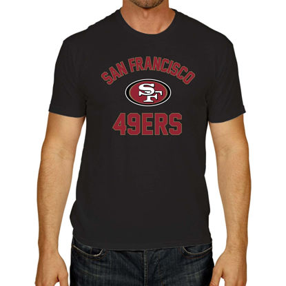 Picture of Team Fan Apparel NFL Adult Gameday T-Shirt - Cotton Blend - Tagless - Semi-Fitted - Unleash Your Team Spirit During Game Day (San Francisco 49ers - Black, Adult XX-Large)