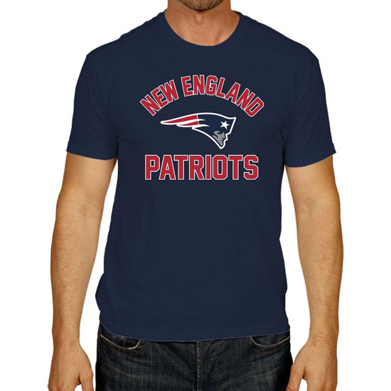 Picture of Team Fan Apparel NFL Adult Gameday T-Shirt - Cotton Blend - Tagless - Semi-Fitted - Unleash Your Team Spirit During Game Day (New England Patriots - Blue, Adult XX-Large)