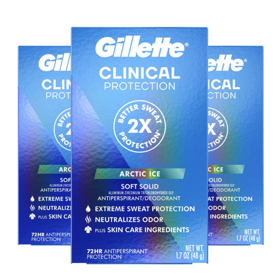 Picture of Gillette Clinical Antiperspirant and Dedorant for Men Arctic Ice 1.7oz (Pack of 3)