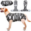 Picture of Kuoser Recovery Suit for Dogs Cats After Surgery, Professional Pet Recovery Shirt Dog Abdominal Wounds Bandages, Substitute E-Collar & Cone,Prevent Licking Dog Onesies Pet Surgery Recovery Suit