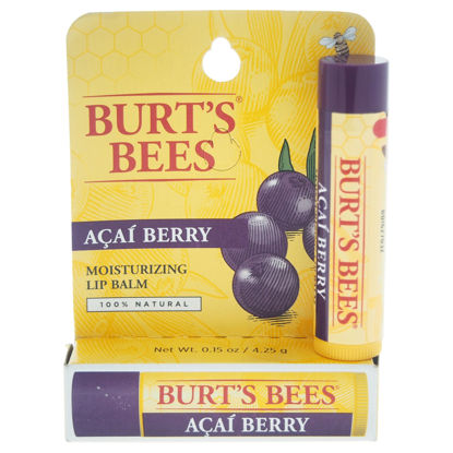 Picture of Burt's Bees 100% Natural Moisturizing Lip Balm, Acai Berry with Beeswax & Fruit Extracts - 12 Tubes