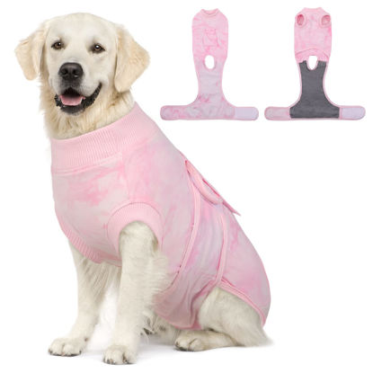 Picture of FUAMEY Recovery Suit for Dogs,Spay Suit for Female Dog,Neuter Suit for Male Dogs,Onesie Body Suits After Surgery,Puppy Cone E-Collar Alternative,Pet Abdominal Wounds Prevent Licking Surgical Shirts