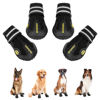 Picture of DcOaGt Dog Shoes Waterproof Dog Boots for Small Medium Large Puppy with Reflective Straps Rugged Anti-Slip Sole,Paw Protectors Dog Booties for Hot Pavement Winter Snow Rain Hiking 4PCS Black