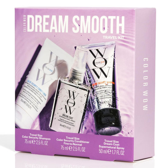 Picture of COLOR WOW Dream Smooth Travel Kit - Includes Shampoo, Conditioner and Dream Coat - Get the silky, liquidy, glossy texture of your dreams and defy humidity for days, everywhere you go