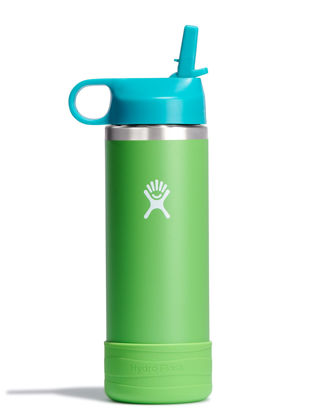 Picture of Hydro Flask 18 Oz Kids Wide Mouth Straw Cap And Boot Grass