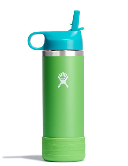 Picture of Hydro Flask 18 Oz Kids Wide Mouth Straw Cap And Boot Grass