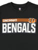 Picture of New Era mens NFL Measured Dri-Tek Long Sleeve Pro Football Tagless T-Shirt, Cincinnati Bengals Black, X-Large