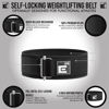 Picture of Self-Locking Weight Lifting Belt | Premium Weightlifting Belt for Serious Functional Fitness, Weight Lifting, and Olympic Lifting Athletes (Extra Small, Black)