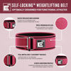 Picture of Self-Locking Weight Lifting Belt,Premium Weightlifting Belt for Serious Functional Fitness, Weight Lifting, and Olympic Lifting Athletes,Deadlift Training Belt (Extra Small, Miami Pink)