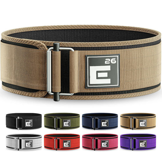 Picture of Self-Locking Weight Lifting Belt - Premium Weightlifting Belt for Serious Functional Fitness, Weight Lifting, and Olympic Lifting Athletes - Lifting Belt for Men and Women (Large, Coyote Brown)