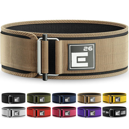 Picture of Self-Locking Weight Lifting Belt - Premium Weightlifting Belt for Serious Functional Fitness, Weight Lifting, and Olympic Lifting Athletes - Lifting Belt for Men and Women (Medium, Coyote Brown)