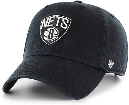 Picture of '47 NBA Unisex-Adult Clean Up Adjustable Hat Cap One Size Fits All (Brooklyn Nets Alternate) Multi