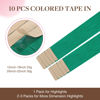 Picture of GOO GOO Tape in Hair Extensions Human Hair, Green, 18inch 25g 10pcs, Colored Tape ins Human Hair Extensions, Silky&Soft Invisible Tape Ins, Hair Highlighted for Party