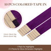 Picture of GOO GOO Tape in Hair Extensions Human Hair, Purple, 18inch 25g 10pcs, Colored Tape ins Human Hair Extensions, Silky&Soft Invisible Tape Ins, Hair Highlighted for Party