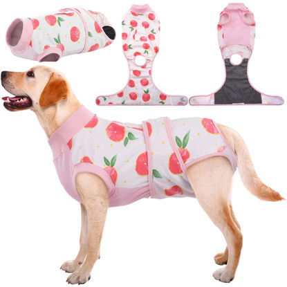 Picture of Kuoser Recovery Suit for Dogs Cats After Surgery, Professional Pet Recovery Shirt Dog Abdominal Wounds Bandages, Substitute E-Collar & Cone,Prevent Licking Dog Onesies Pet Surgery Recovery Suit