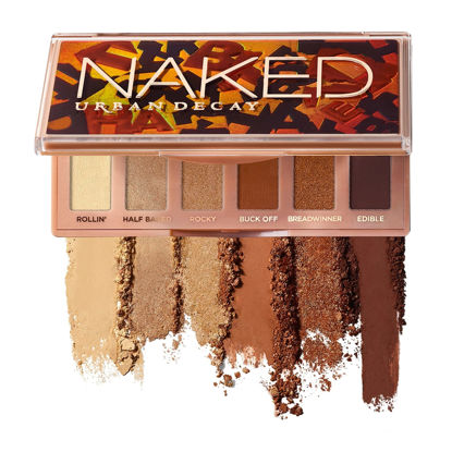 Picture of URBAN DECAY Naked Half Baked Mini, Bronze Neutral Eyeshadow Palette, Matte, Metallic, Shimmer & Glitter Finish, 6 Warm Beige & Brown Eye Shadows, Travel Friendly Size, Vegan, Cruelty-free