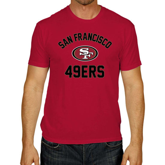 Picture of Team Fan Apparel NFL Adult Gameday T-Shirt - Cotton Blend - Tagless - Semi-Fitted - Unleash Your Team Spirit During Game Day (San Francisco 49ers - Red, Adult Small)