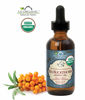 Picture of US Organic Sea Buckthorn Berry (Fruit) Oil, Supercritical CO2 extracted, USDA Certified Organic,100% Pure Virgin, Unrefined in Amber Glass Bottle, Face, Hair, spot treatment, Anti Aging, 2 oz (56 ml)