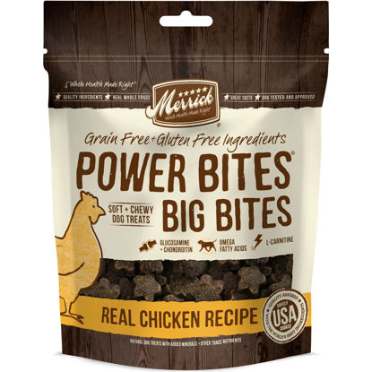 Picture of Merrick Power Bites Dog Treats Big Bites, Real Chicken Recipe - 14 oz. Bag