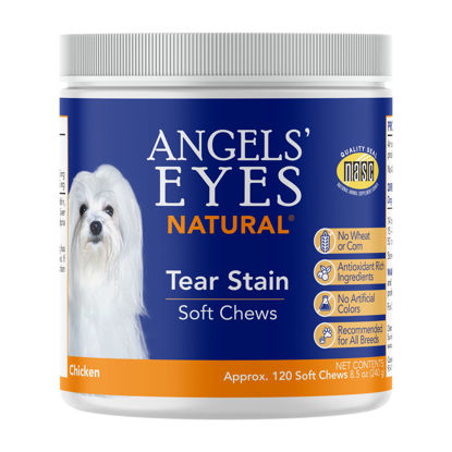 Picture of Angels’ Eyes Natural Tear Stain Prevention Soft Chews for Dogs | Chicken Flavor| For All Breeds | No Wheat No Corn | Daily Supplement | Proprietary Formula