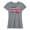 Picture of Team Fan Apparel NFL Gameday Women's Relaxed Fit T-Shirt - Rib Neck Contour - Tagless Short Sleeve Tee - Stay Cool & Stylish (Tampa Bay Buccaneers - Gray, Womens X-Large)