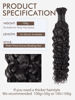 Picture of Human Braiding Hair 100g 16 Inch Water Wave Bulk Human Hair for Braiding Deep No Weft 10A Brazilian Virgin Curly Human Hair Extensions for Boho Braids Wet and Wavy Natural Human Hair Braiding Hair