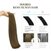 Picture of DOORES Hair Extensions Tape in Human Hair, Medium Brown 14 Inch 50g 20pcs, Tape in Human Hair Extensions Straight Remy Hair Double Side Tape Seamless Extensions