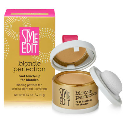 Picture of Style Edit Root Touch Up Powder | Temporary Color for Medium Blonde, Dark Roots, Highlights and Grays | Mineral-Infused Concealer for Thinning Hair and Hairline | 0.14 oz.