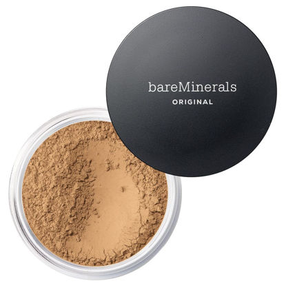 Picture of bareMinerals Original Loose Powder Foundation SPF 15, Lightweight Mineral Loose Powder Foundation Makeup, Buildable Coverage, Talc Free, Vegan (Golden Tan 20)