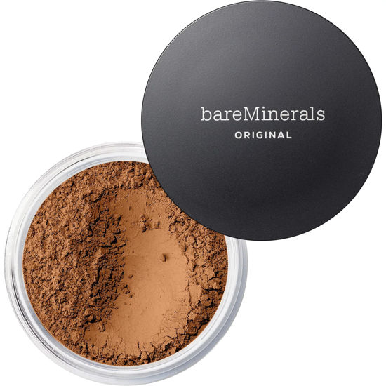 Picture of bareMinerals Original Loose Powder Foundation SPF 15, Lightweight Mineral Loose Powder Foundation Makeup, Buildable Coverage, Talc Free, Vegan (Warm Dark 26)