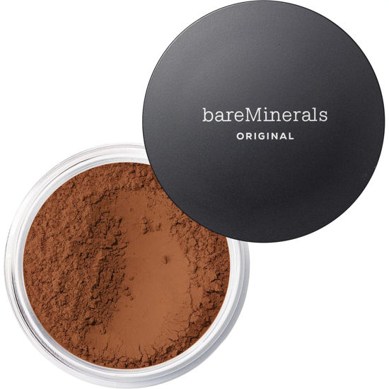 Picture of bareMinerals Original Loose Powder Foundation SPF 15, Lightweight Mineral Loose Powder Foundation Makeup, Buildable Coverage, Talc Free, Vegan (Warm Deep 27)