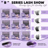 Picture of Lash Extension Kit Lash Cluster B&Qaugen DIY Eyelash Extension Kit Eyelash Clusters with Mascara Brush Eyelash Glue Remover Lash Applicators for DIY Eyelashes Extensions (Kit,Lashbook 02)