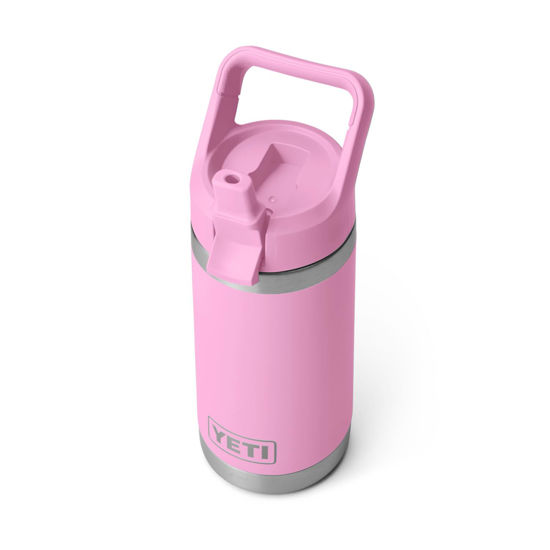 Picture of YETI Rambler Jr. 12 oz Kids Bottle, with Straw Cap, Power Pink