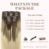 Picture of GOO GOO Clip in Hair Extensions Real Human Hair, Remy Human Hair Extensions Clip ins for Women, Natural Human Hair, 12inch 85g 7Pcs, 4/18 Balayage Chocolate Brown Highlighted Dirty Blonde