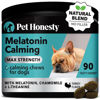 Picture of Pet Honesty Calming Melatonin for Dogs - Natural Dog Anxiety Relief with Chamomile + L-Theanine, Soft Calming Chews for Dogs Helps Aid with Stress, Thunder, Fireworks, Chewing, Barking (90 Count)