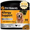 Picture of Pet Honesty Dog Allergy Relief Immunity Max Strength - Dog Allergy Chews, Probiotics for Dog, Dog Skin and Coat Supplement, Itch Relief for Dogs,Seasonal Allergy Support Supplement (Chicken)