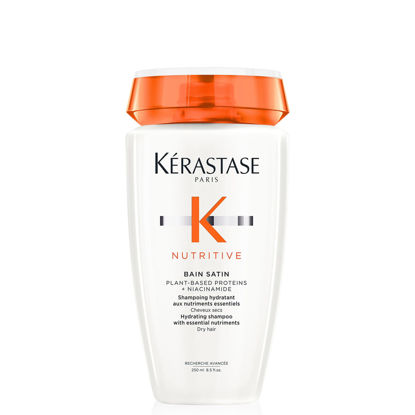 Picture of Kerastase Nutritive Bain Satin Shampoo | Gently Cleanses & Replenishes Moisture for Soft, Shiny Hair | With Plant-Based Proteins & Niacinamide | For Fine to Medium Dry Hair