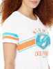 Picture of Ultra Game NFL Miami Dolphins Womenss Soft Mesh Jersey Varsity Tee Shirt, White, X-Large