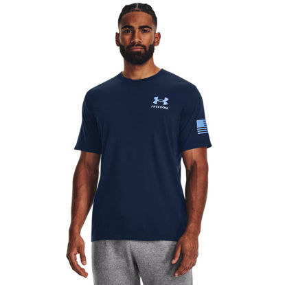 Picture of Under Armour Men's Standard New Freedom Flag T-Shirt, (412) Academy / / Carolina Blue, 3X-Large