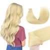 Picture of GOO GOO Tape in Hair Extensions Human Hair, 22F Light Golden Blonde, 14inch 50g 20pcs, Thick Ends Straight Seamless Tape in, Invisible Tape in Hair Extensions Human Hair