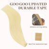 Picture of GOO GOO Tape in Hair Extensions Human Hair, 22F Light Golden Blonde, 14inch 50g 20pcs, Thick Ends Straight Seamless Tape in, Invisible Tape in Hair Extensions Human Hair