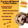 Picture of Ultra Chewy Turkey Tendon Knotted Bones for Dogs - Premium All-Natural, Hypoallergenic, Long-Lasting Dog Chew Treat, Easy to Digest - Ingredient Sourced from USA (3.5 Inch - 6 Pack)