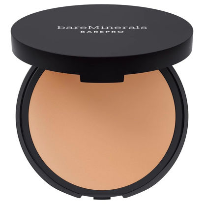 Picture of bareMinerals Barepro 16HR Skin-Perfecting Powder Foundation, Matte Pressed Powder Foundation Full Coverage with Plant-Based Squalene, Oil Control, Vegan