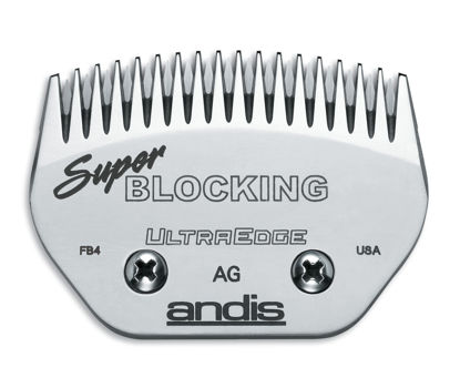 Picture of Andis 64340 Carbon-Infused Steel UltraEdge Super Blocking Large Animal Clipper Blade, Blocking, Stainless Steel