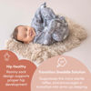 Picture of SleepingBaby Zipadee-Zip Transition Swaddle - with Zipper Convenience - Roomy Baby Wearable Blanket for Easy Diaper Changes - Goodnight Moon, Small (4-8 Month)