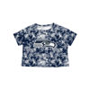 Picture of FOCO Women's NFL Team Ladies Fashion Crop Top Shirt, Tie-Dye Big Logo, Small